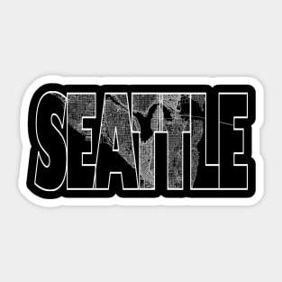 Seattle Street Map Sticker